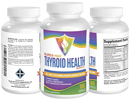 3-Month Thyroid Support Supplement (All-in-1 Formula) with 14 Active Ingredients Elevate Recovery Supplements Au supplements