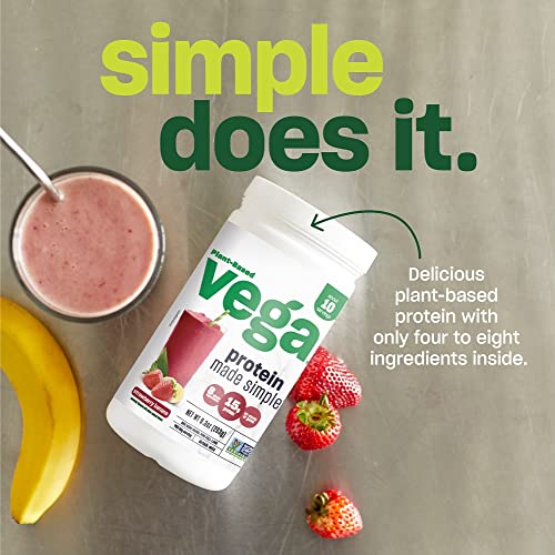 Vega Protein Made Simple Protein Powder, Strawberry Banana - Stevia Free, Vegan Vega Au supplements
