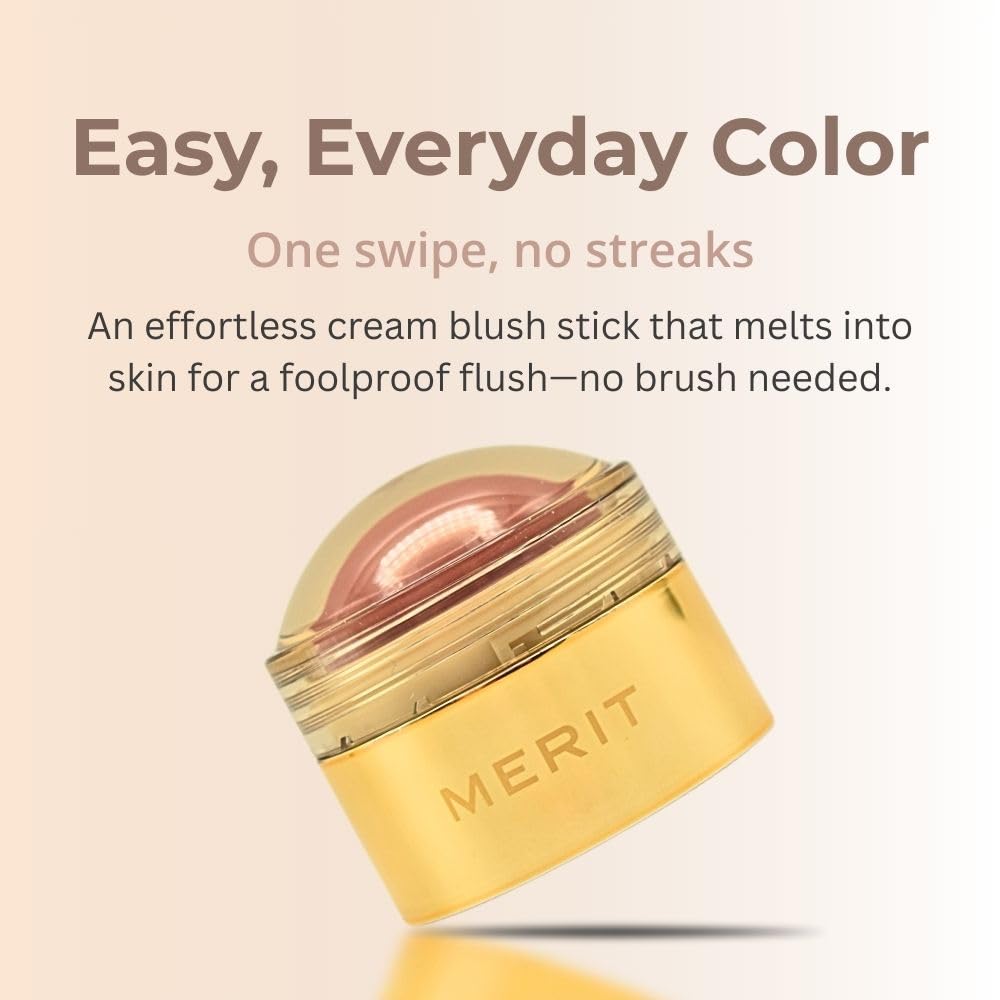 MERIT Flush Balm Cream Blush – Archival Cool Mauve | Hydrating Radiant Cheek & Lip Tint Stick with Vitamin E | Lightweight, Buildable, Vegan & Cruelty-Free Blush Merit Au supplements