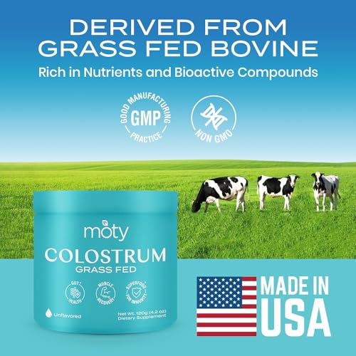 Moty Bovine Colostrum Grass Fed Powder Supplement for Gut Health, Muscle Recovery Moty Au supplements
