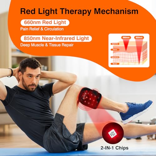 Cordless Red Light Therapy for Knee, Infrared Light Therapy Devices for Knee Pain Relief, Meniscus Injury agiogio Au supplements