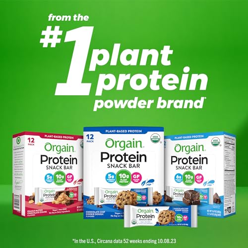 Orgain Organic Vegan Protein Bars, Peanut Butter - 10g Plant Based Protein Orgain Au supplements