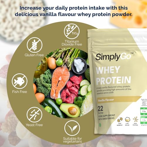 SimplyGo Whey Protein Powder | 900g | Simply Add 30g to Water, Juice or Shakes Simply Supplements Au supplements