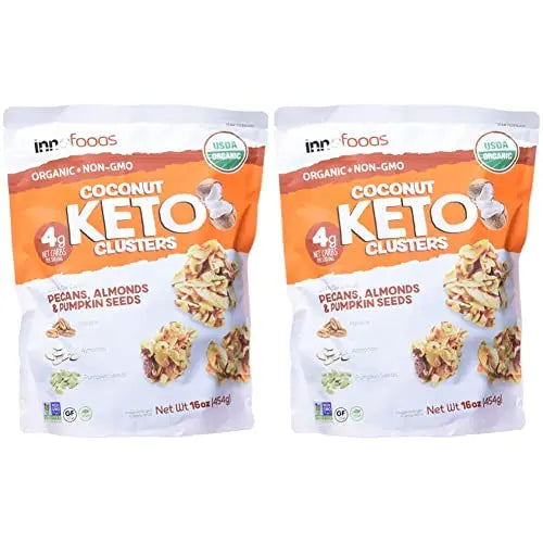 Inno Foods Organic Coconut Keto Cluster (Net Wt 16 Ounce), (Pack of 2) Inno Foods uk supplements