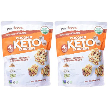 Inno Foods Organic Coconut Keto Cluster (Net Wt 16 Ounce), (Pack of 2) Inno Foods Au supplements