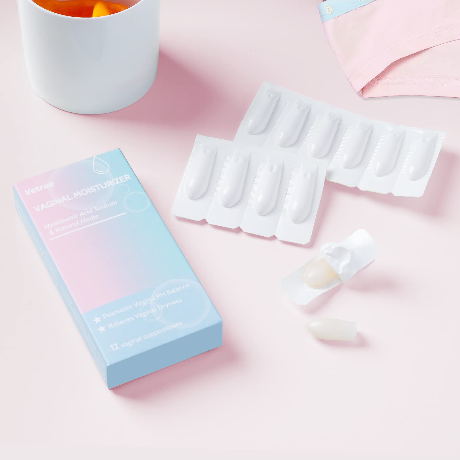 vetrue Intimate Moisturizer, Vaginal Suppository for Dryness & Discomfort, Feminine Long Lasting vetrue Au supplements