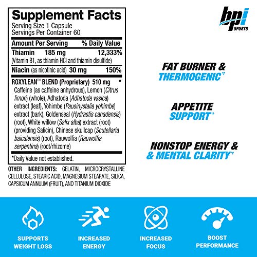 BPI Sports -Roxylean Extreme Fat Burner & Weight Loss Supplement, 60Count BPI Sports Au supplements