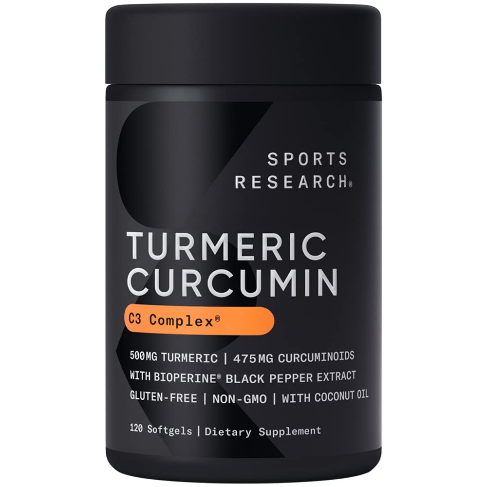 Sports Research Turmeric Curcumin C3 Complex 500 mg, Enhanced with Black Pepper Sports Research Au supplements