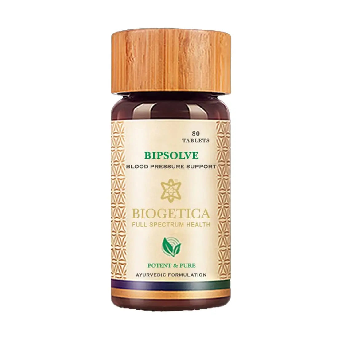 Biogetica Bipsolve Herbal Vitality Tablets with Arjuna, Sarpagandha, Amalaki and Allium Sativa Extracts - Support Cardiovascular Health - 100% Vegan - 80 Tablets Biogetica Au supplements