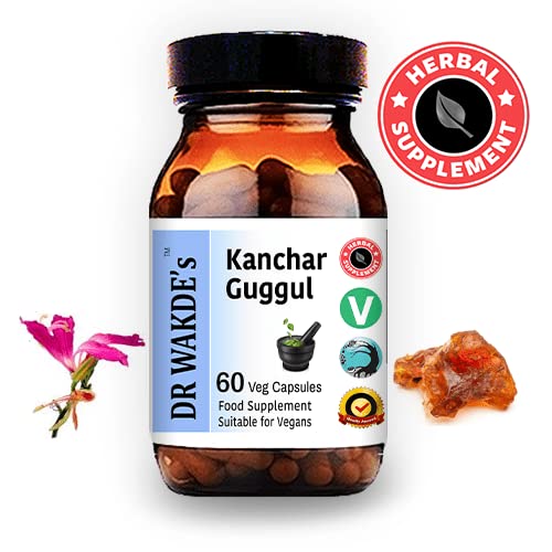 DR WAKDE's Kanchnar Guggul (60 Veg Caps, Ayurvedic Supplement, Vegan, Herbal, Natural, Made in the UK) DR WAKDE's Au supplements