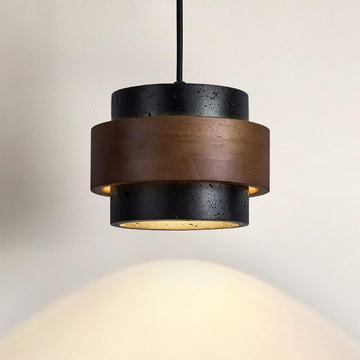 JIANGXMF Nordic Natural Travertine Pendant Light Wabi-sabi Stone Chandelier Retro Industry Hanging Ceiling Lamp for Bedroom Bedside Study Dining Table Lighting (Black) JIANGXMF Au supplements