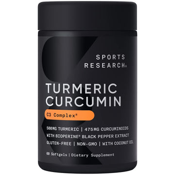 Sports Research Turmeric Curcumin C3 Complex - Softgels with Bioperine Black Pepper Sports Research Au supplements
