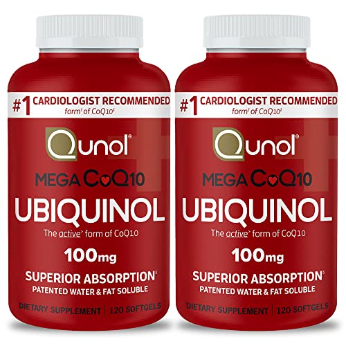 Qunol Mega Ubiquinol CoQ10 100mg Softgels- Superior Absorption - Active form Qunol Au supplements