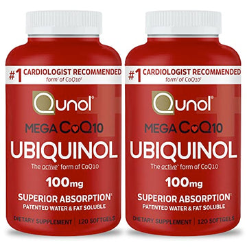 Qunol Mega Ubiquinol CoQ10 100mg Softgels- Superior Absorption - Active form Qunol Au supplements
