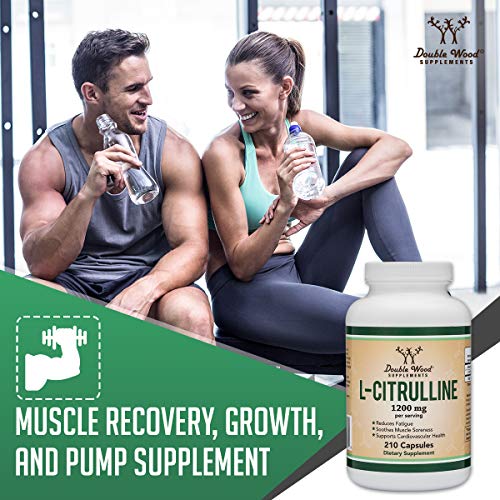 L Citrulline Capsules 1,200mg Per Serving, 210 Count (L-Citrulline Increases Levels Double Wood Supplements Au supplements