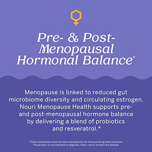 Nouri Menopause Health Probiotic, Menopause Relief for Women - Resveratrol Capsules Nouri Au supplements