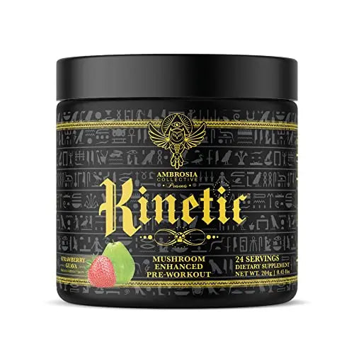 Ambrosia Kinetic Organic Preworkout, Mushroom Enhanced Natural Pre Workout Supplement AmbrosiaAU supplements