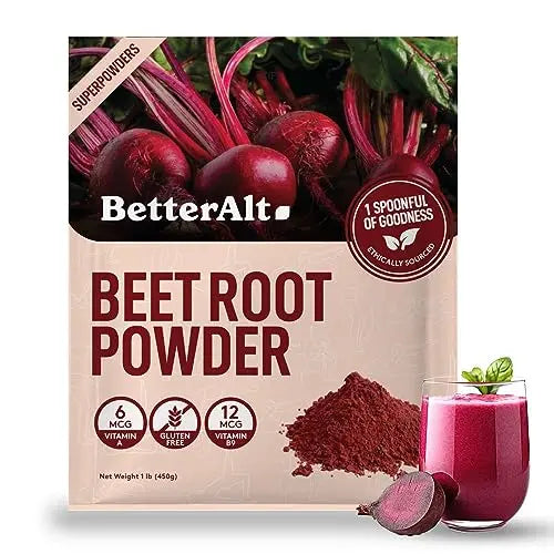 Better Alt Beet Root Powder - 16oz, 100% Natural Nitric Oxide Booster, Beet Juice Powder Better AltAU supplements