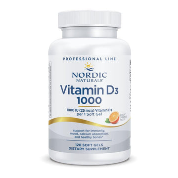 Nordic Naturals Pro Vitamin D3 1000, Orange - 120 Mini Soft Gels - 1000 IU Vitamin D3 - Supports Healthy Bones, Mood & Immune System Function - Non-GMO - 120 Servings Nordic Naturals Au supplements