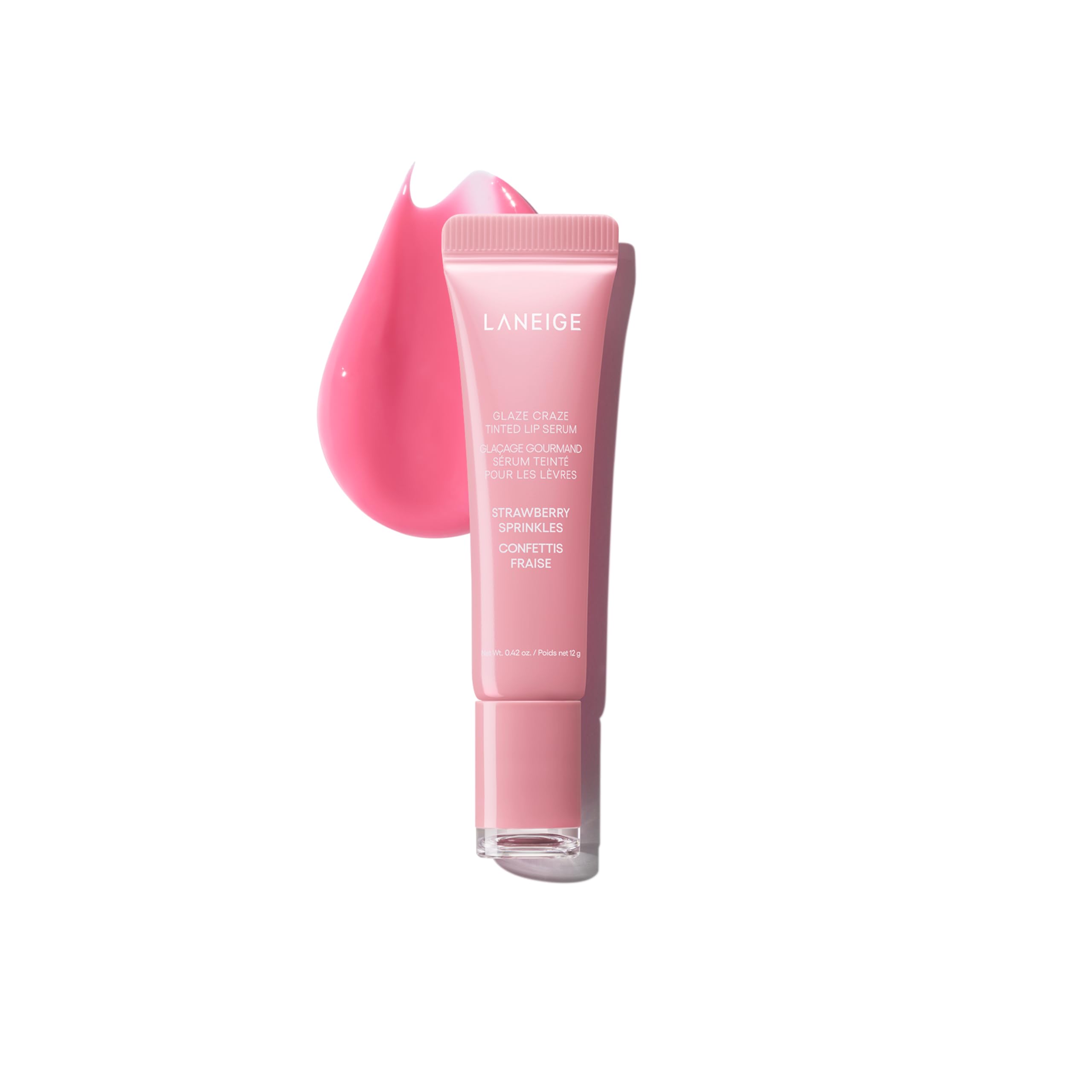 LANEIGE Glaze Craze Tinted Lip Serum, Strawberry Sprinkles: Hydrating Serum for Glossy,Nourished Lips with Plumping Polypeptides,0.42 oz LANEIGE Au supplements