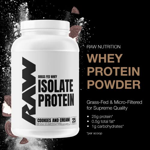 RAW Whey Isolate Protein Powder, Cookies N Cream - 100% Grass-Fed Sports Nutrition RAW Au supplements