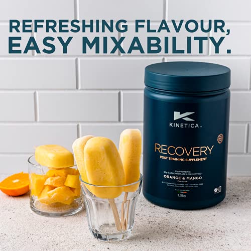 Kinetica Recovery Powder, Post Workout Drink, Muscle Repair and Energy Store Replenisher, 20 Servings, Wild Berry, 1.5kg Kinetica Au supplements