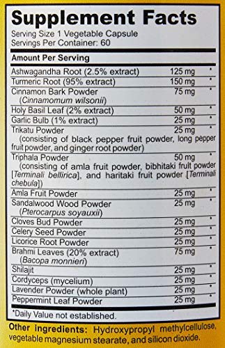 BeShiny Ashwagandha Complex with termeric Cinnamon Basil Leaf Supports a Healthy BeShiny Au supplements
