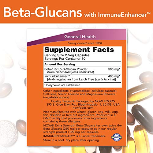 Beta-Glucans with ImmunEnhancer 60 VegiCaps (Pack of 2) Now Foods Au supplements