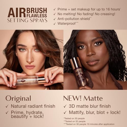 Charlotte Tilbury Airbrush Flawless Setting Spray - Ultra-Fine Hydrating Mist to Prime & Set Face Makeup For Up to 16Hr - Soothes, Blurs Pores & Calms Skin (100ml) Charlotte Tilbury Au supplements