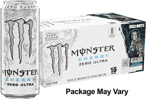 Monster Energy Zero Ultra, Sugar Free Energy Drink, 16 Ounce (Pack of 15) Monster Energy Au supplements