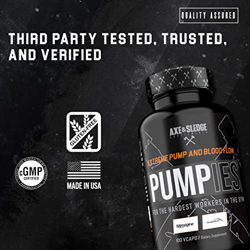 Axe & Sledge Supplements PUMPIES Nitric Oxide Booster with VasoDrive-AP and Nitrosigin Axe & Sledge Au supplements