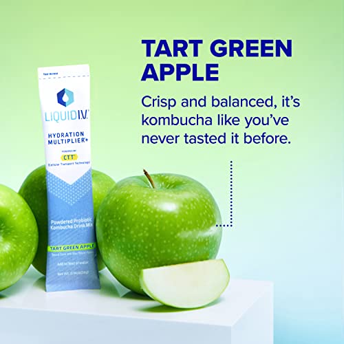 Liquid I.V. Hydration Multiplier + Probiotic Kombucha - Tart Green Apple - Hydration Powder Liquid I.V. Au supplements