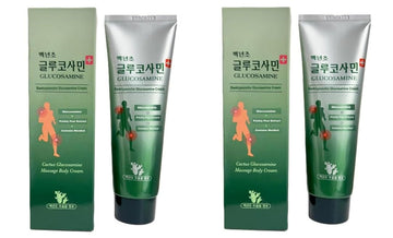 Baeknyencho Glucosamine Body Massage Cream 150ml x 2 EA. Fragrance-Free & Paraben Free. Natural Gel for Massage Therapy Generic Au supplements