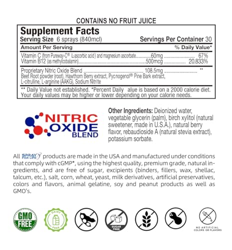 Spray For Life Nitric Oxide Blend Spray Supplements, Sublingual Nitric Booster Support Spray For Life Au supplements