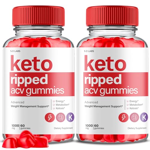 (2 Pack) Keto Ripped ACV Gummies Advanced Weight Loss, Keto Ripped Keto + ACV Gumm S.O LabsUS supplements