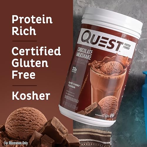 Quest Nutrition Chocolate Milkshake Protein Powder, 22g Protein, 2g Net Carbs, 1g Sugar Quest Nutrition Au supplements
