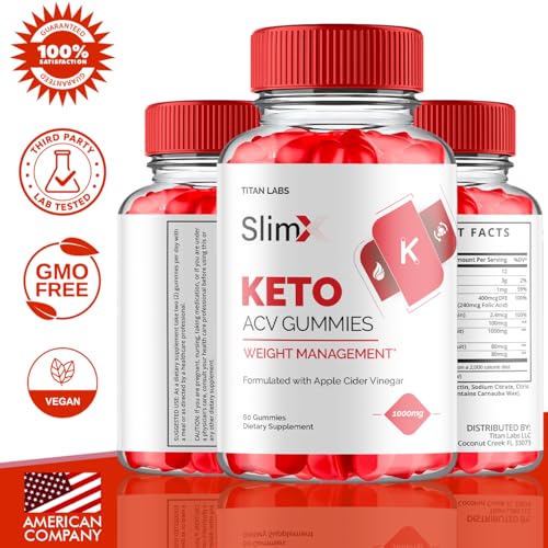 (3 Pack) SlimX Keto ACV Gummies, SlimX Keto ACV Advanced Weight Loss 1000MG Apple Titan Labs Au supplements