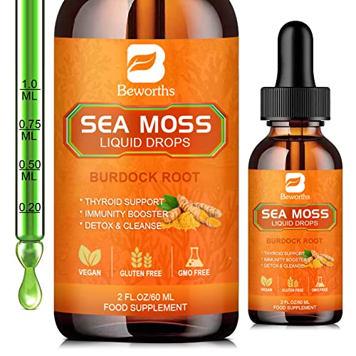 B BEWORTHS Sea Moss Liquid Drops - Organic Irish Sea Moss Raw Gel with Burdock Root B BEWORTHS Au supplements