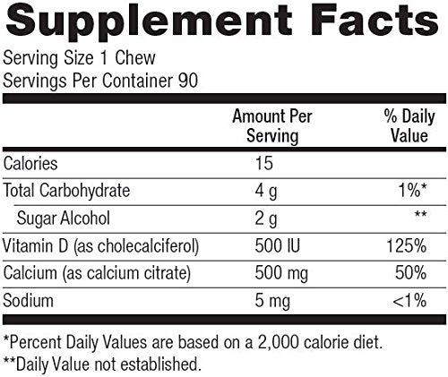 Bariatric Advantage Calcium Citrate Chewy Bites 500mg with Vitamin D3 for Bariatric Surgery Bariatric Advantage Au supplements