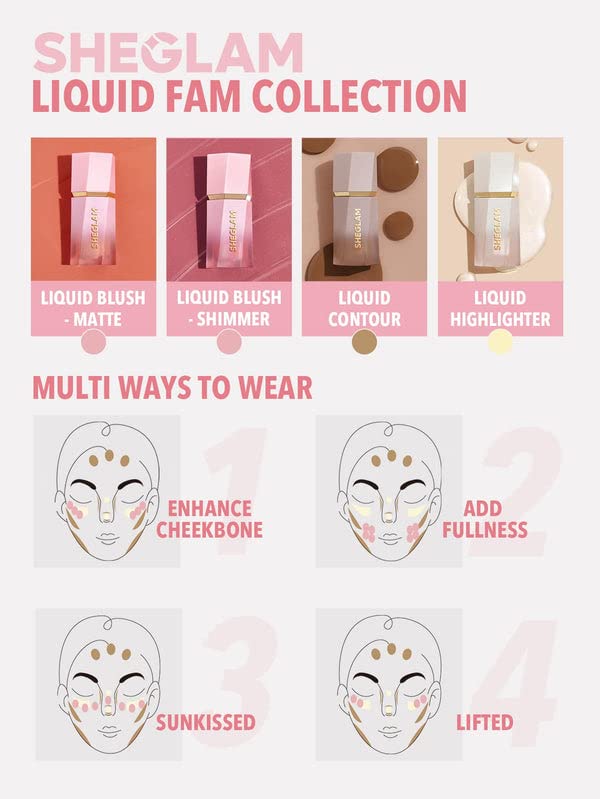 SHEGLAM Glow Bloom Liquid Waterproof Highlighter Long Lasting Cream Highlighter with Shimmer Dewy Finish - Vanilla Frost SHEGLAM Au supplements