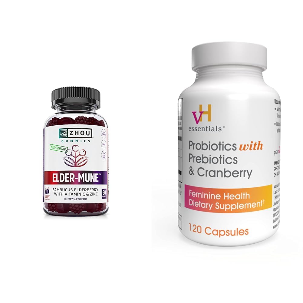 Zhou Nutrition Elder-Mune Sambucus Elderberry Gummies with Zinc and Vitamin C & vH Zhou Nutrition Au supplements