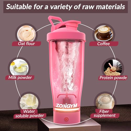 Electric Protein Shaker Bottle, 24 oz USB Rechargeable Blender Bottles, Shaker Bottles ZonGym Au supplements