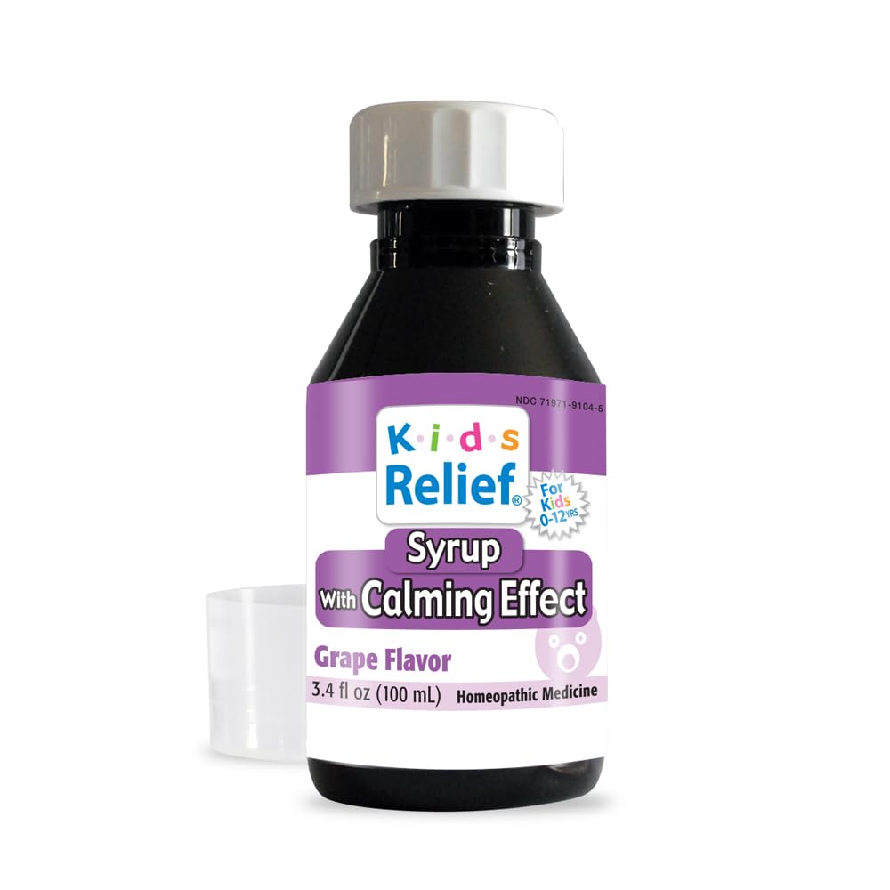 Kids Relief Syrup with Calming Effect, for Kids 0-12 Yrs, Grape Flavor, Gluten and Dye Free, No Added Sugar, 3.4 oz Kids Relief Au supplements