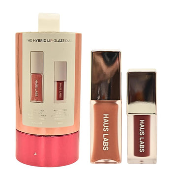 Haus Labs PHD Hybrid Innovation Plumping Lip Glaze Duo - Honey Shimmer Full Size & Persimmon Mini Haus Laboratories Au supplements