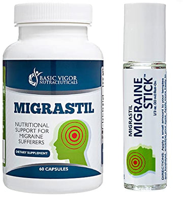Migraine Stick & Migrastil Migraine Relief Capsules Bundle Basic Vigor Au supplements
