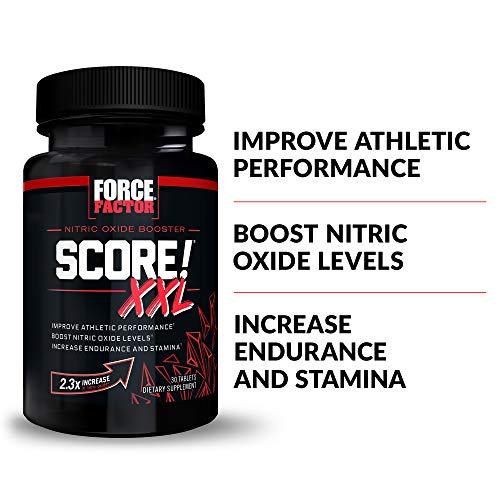 FORCE FACTOR Score! XXL, 3-Pack, Nitric Oxide Booster Supplement for Men with L Force Factor Au supplements