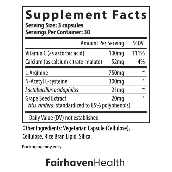 Fairhaven Health FertileCM Fertility Supplement for Women, Capsules - Fertile Cervical Mucus, Ovulation Cycle, Includes L-Arginine, N-Acetyl-Cysteine, Grape Seed Extract and Vitamin C - 90 Capsules Fairhaven Health Au supplements