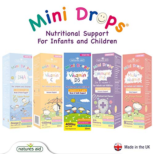 Natures Aid Vitamin D3 Mini Drops for Infants and Children, Sugar Free, 50ml natures aid Au supplements