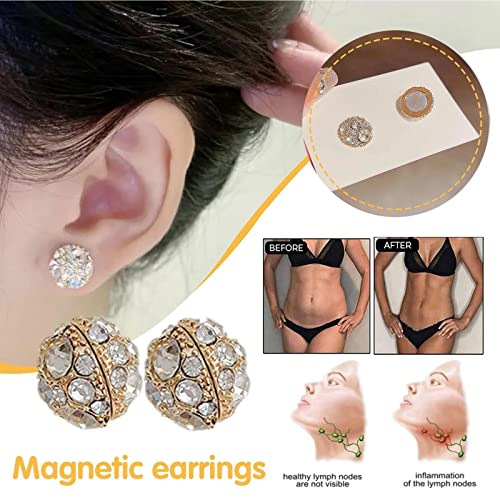 Dorina Ear Acupressure Magnetherapy Detoxi Earrings Set,Magnetic Lymphatic Cubic Zirconia Atiptu Au supplements