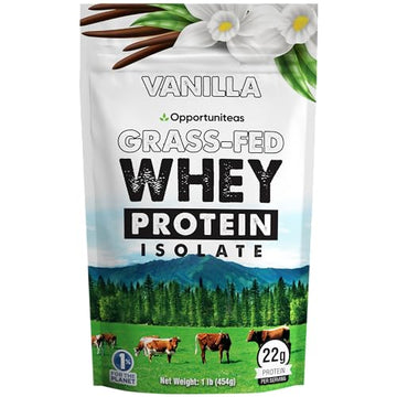 Opportuniteas Vanilla Whey Protein Powder - Grass Fed Whey Isolate + Real Sugar & Vanilla Opportuniteas Au supplements